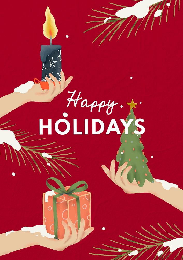 Happy Holidays poster template