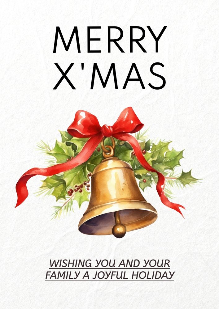 Merry X'mas poster template