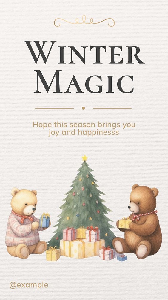 Winter magic Instagram story template