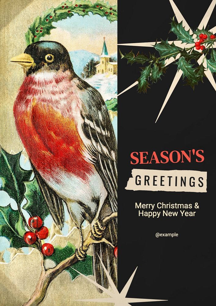 Season's greetings poster template