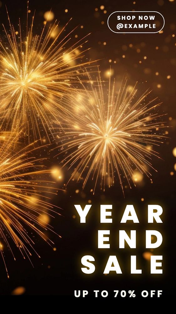 Year end sale Facebook story template