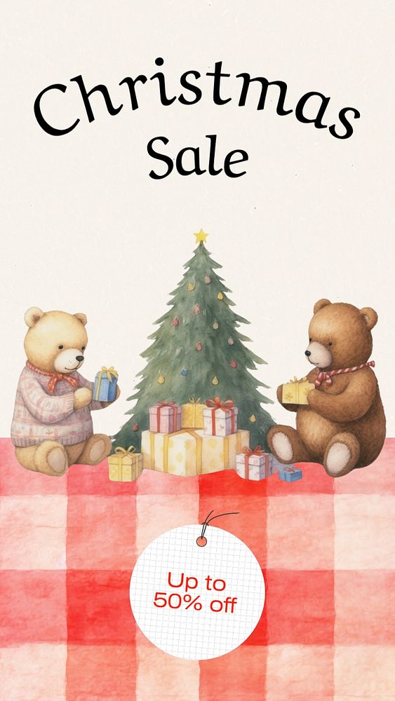 Christmas sale Facebook story template