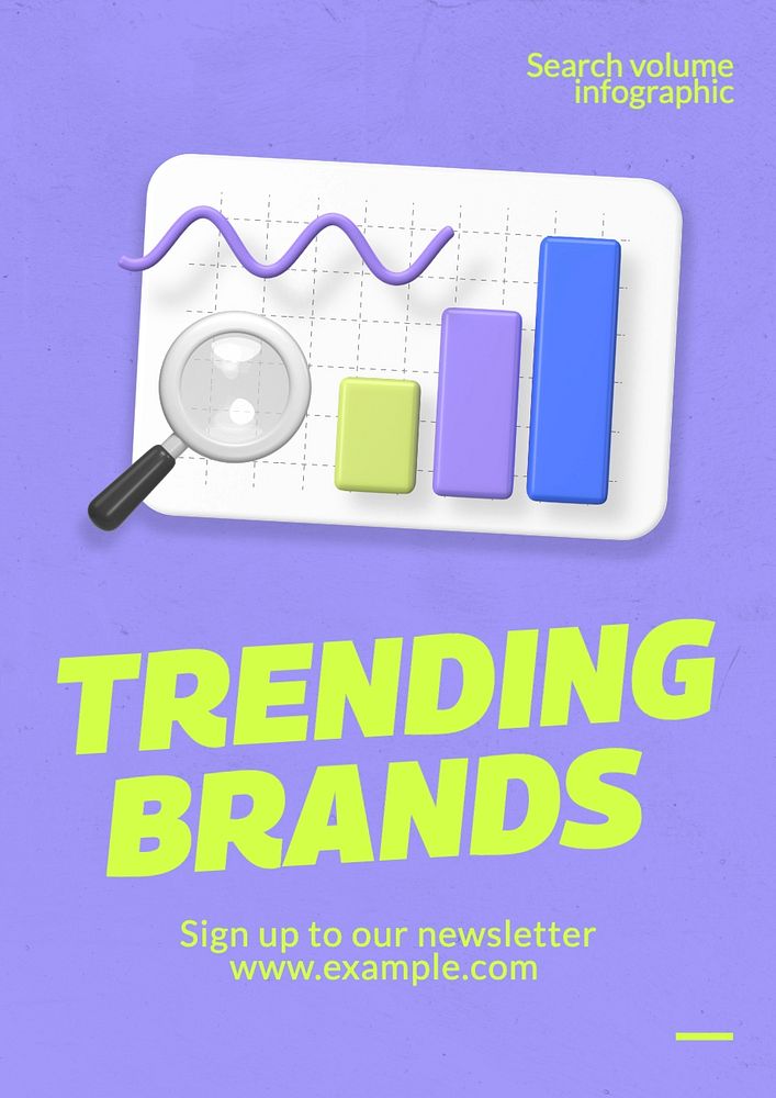 Trending brands poster template