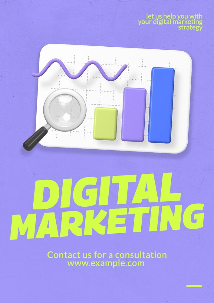 Digital marketing poster template