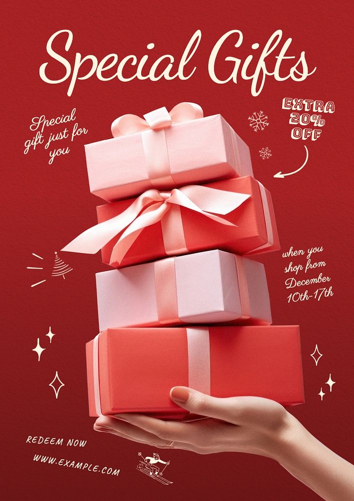 Special gifts poster template