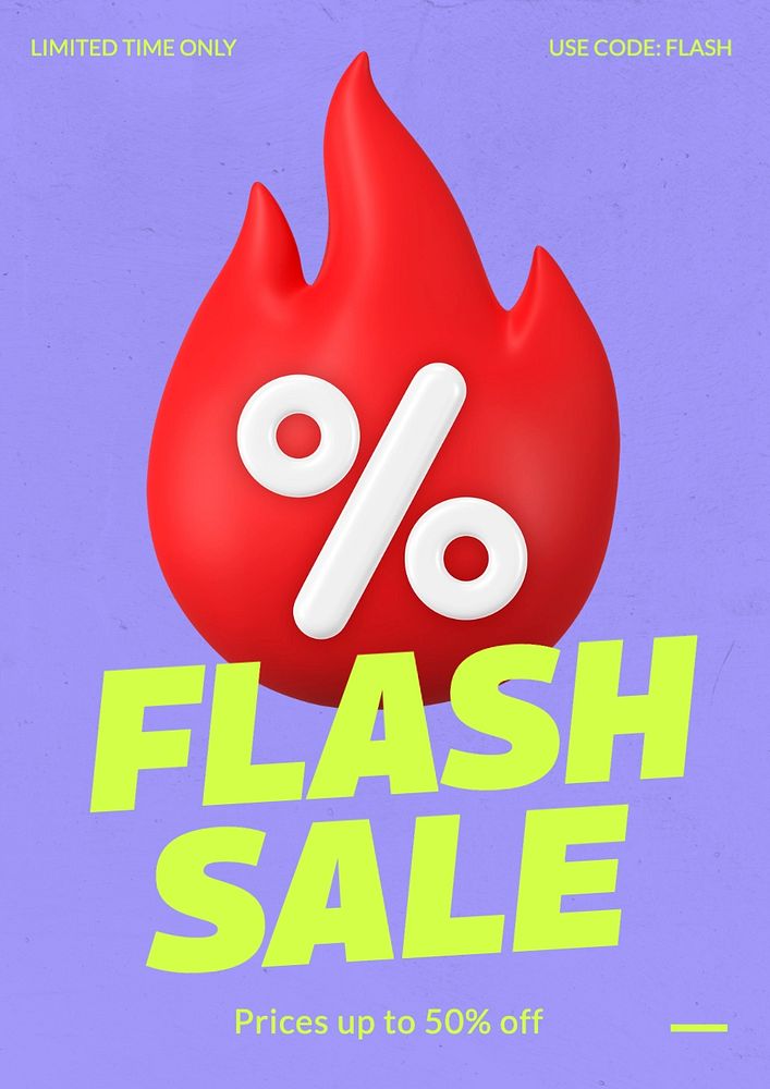 Flash sale poster template