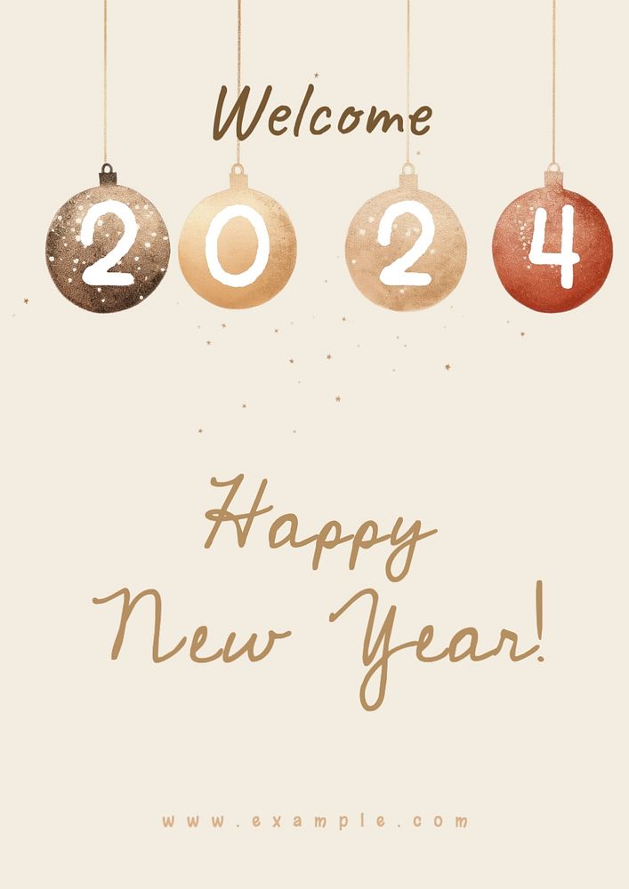 New year poster template