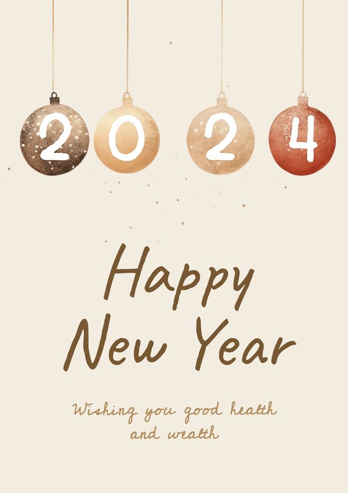 Happy new year poster template