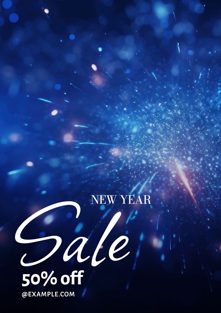 New year sale poster template