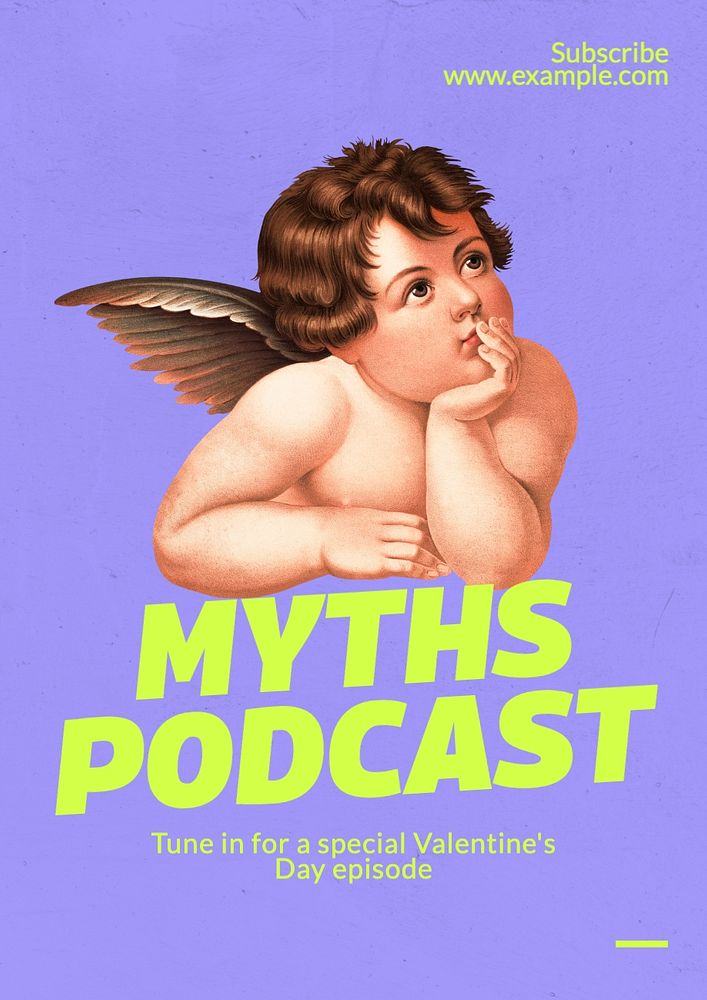 Myths podcast poster template