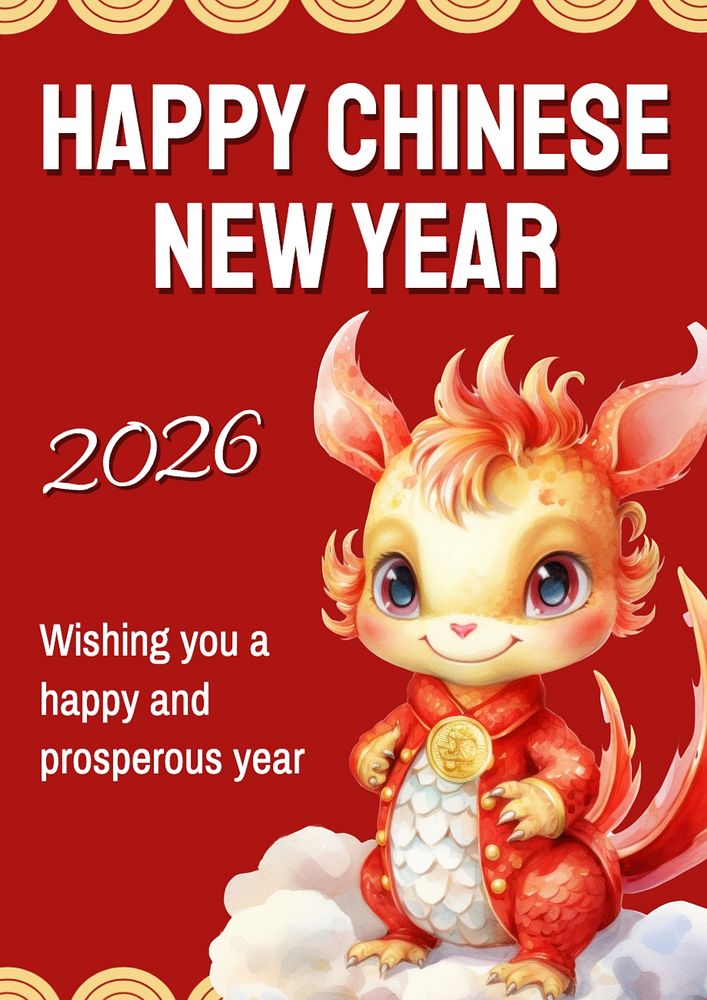 Chinese new year poster template