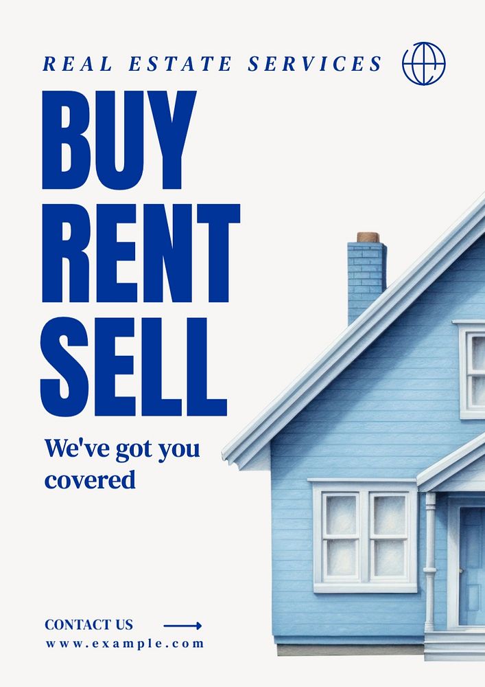 Real estate poster template