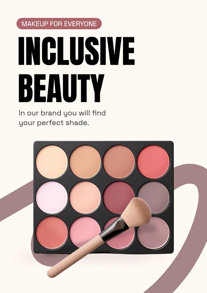 Inclusive beauty poster template