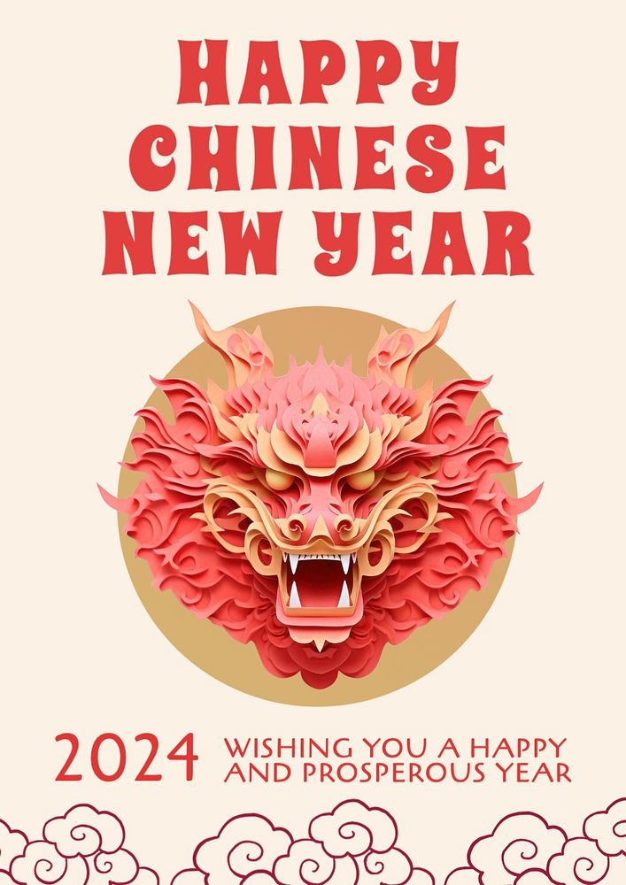 Chinese New Year poster template