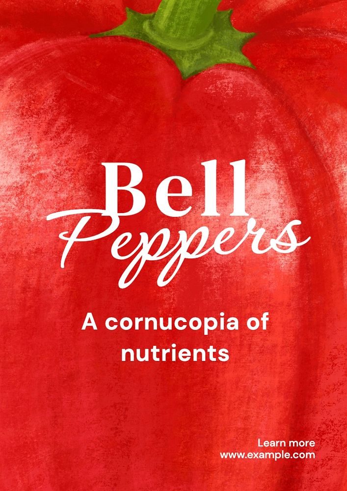 Bell peppers poster template