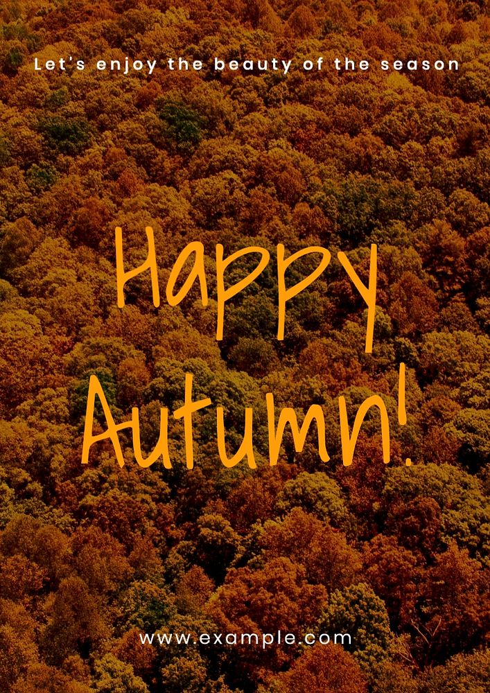 Happy autumn poster template