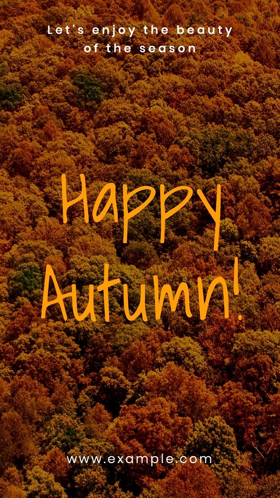 Happy autumn Facebook story template