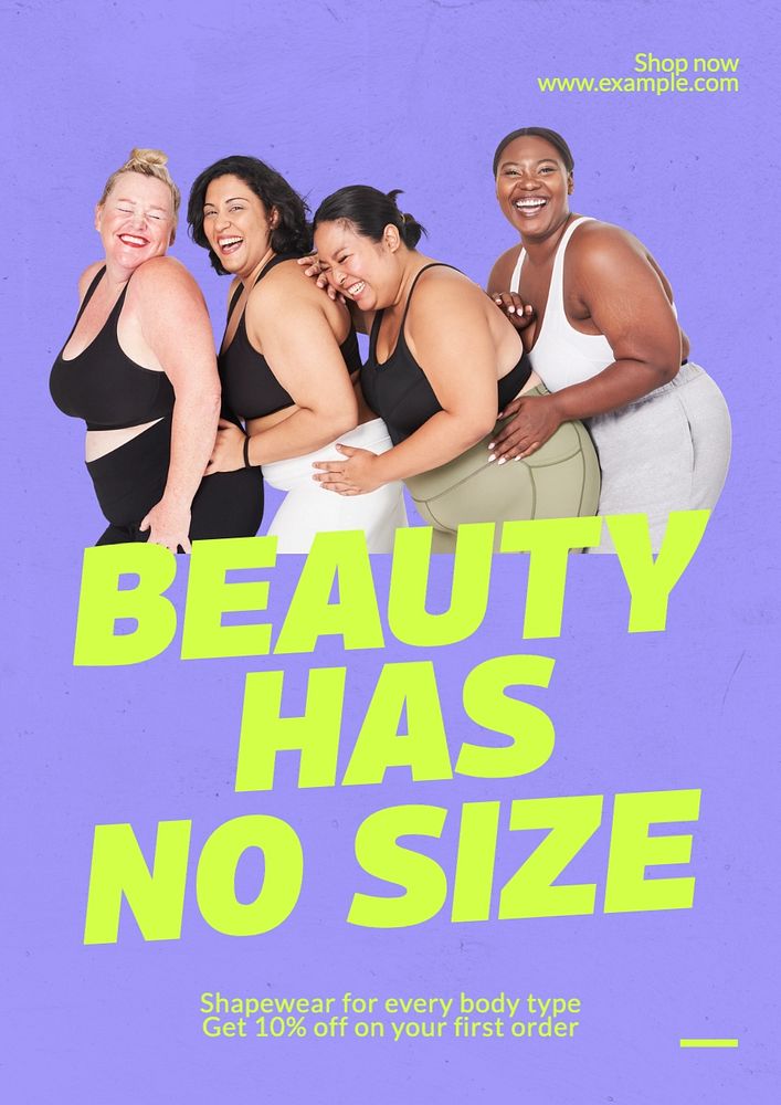 Body positivity poster template