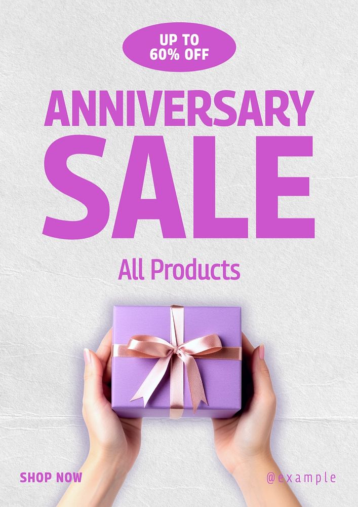 Anniversary sale poster template