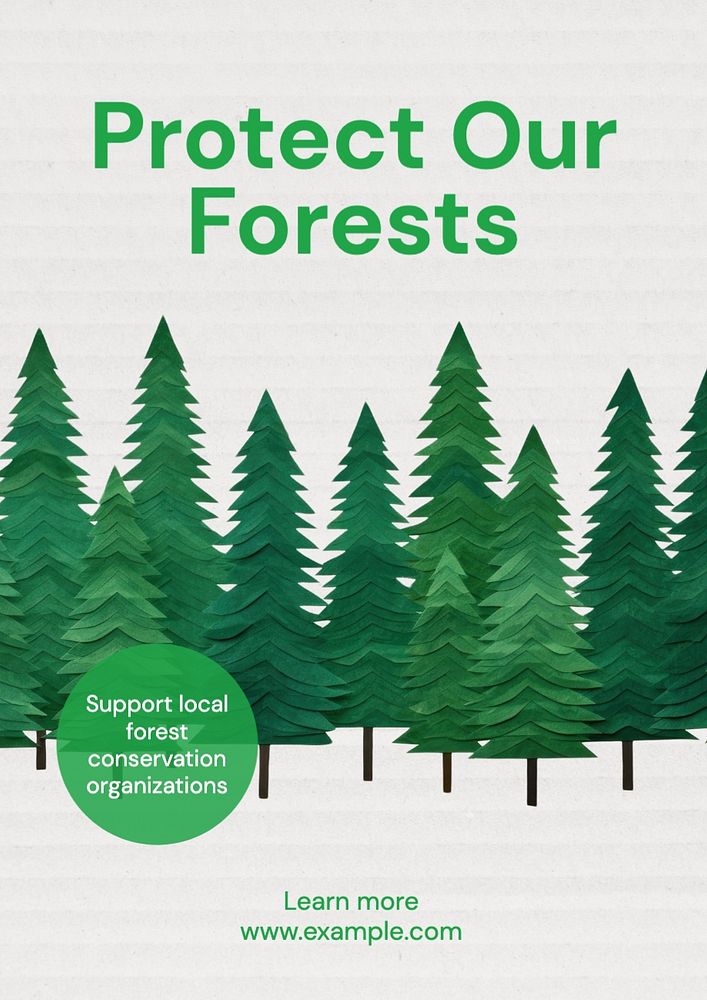 Protect Our Forest poster template