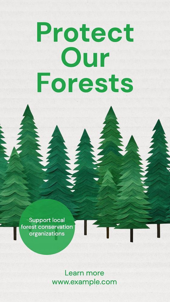 Protect Our Forest Facebook story template