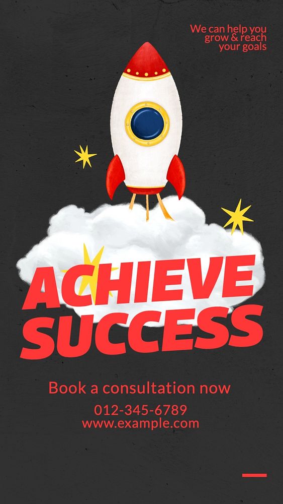 Achieve success Facebook story template