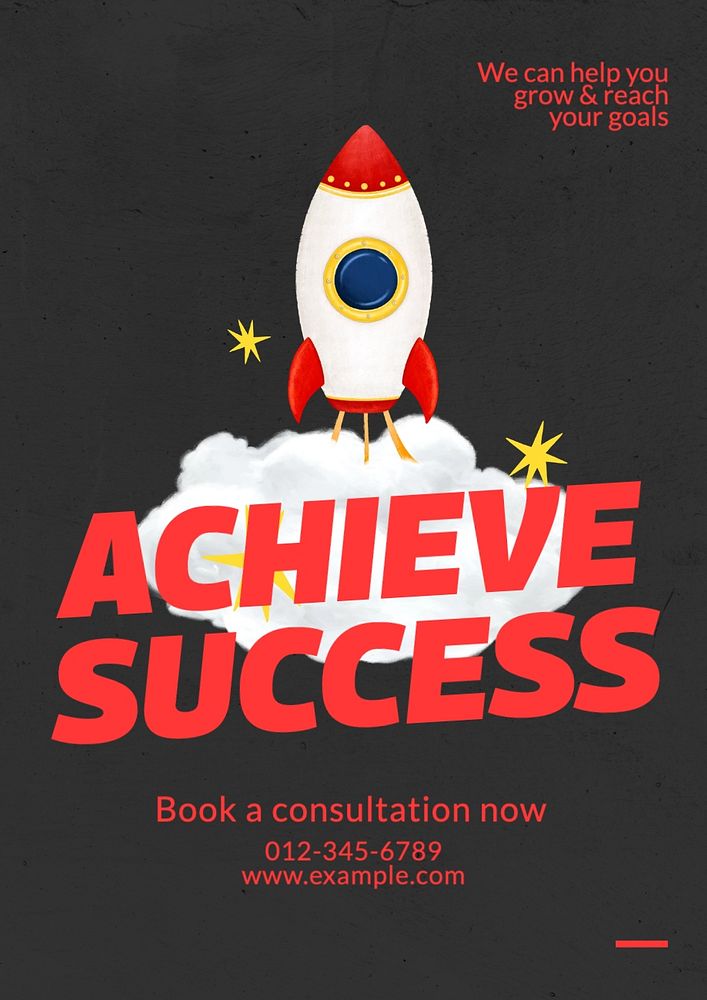 Achieve success poster template