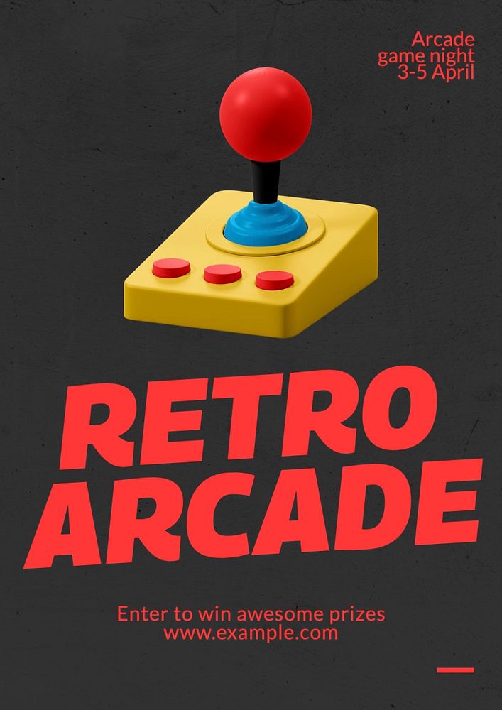 Retro Arcade poster template