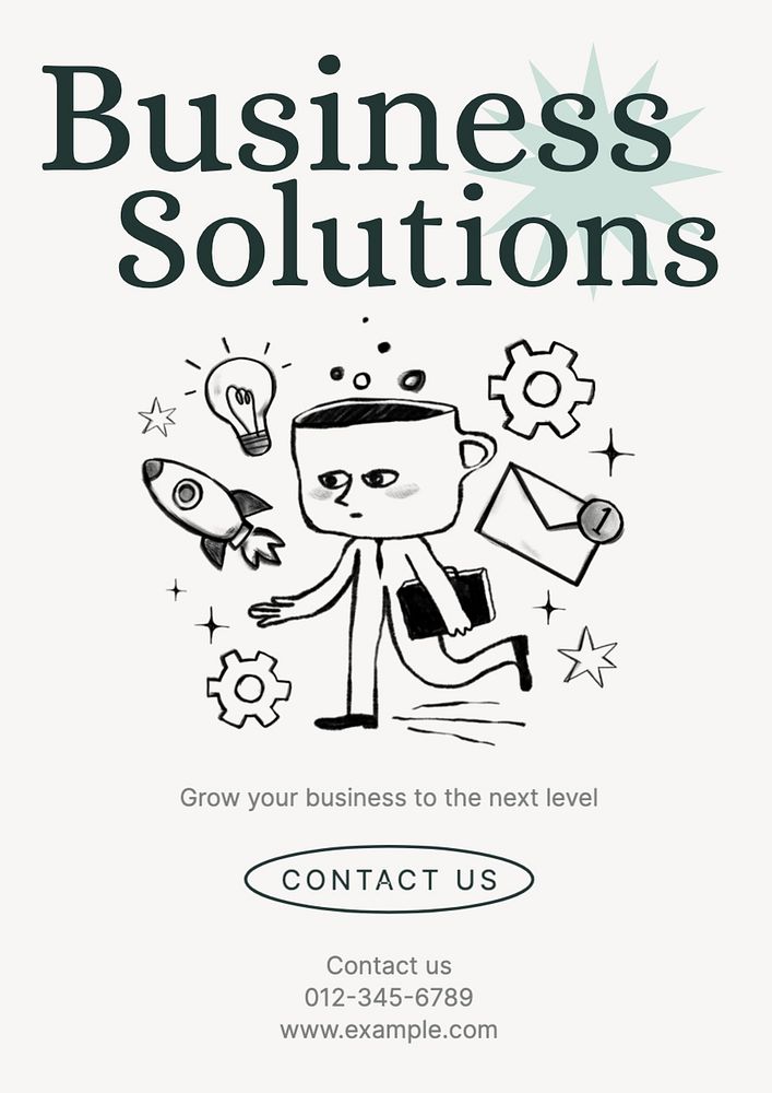 Business solutions poster template