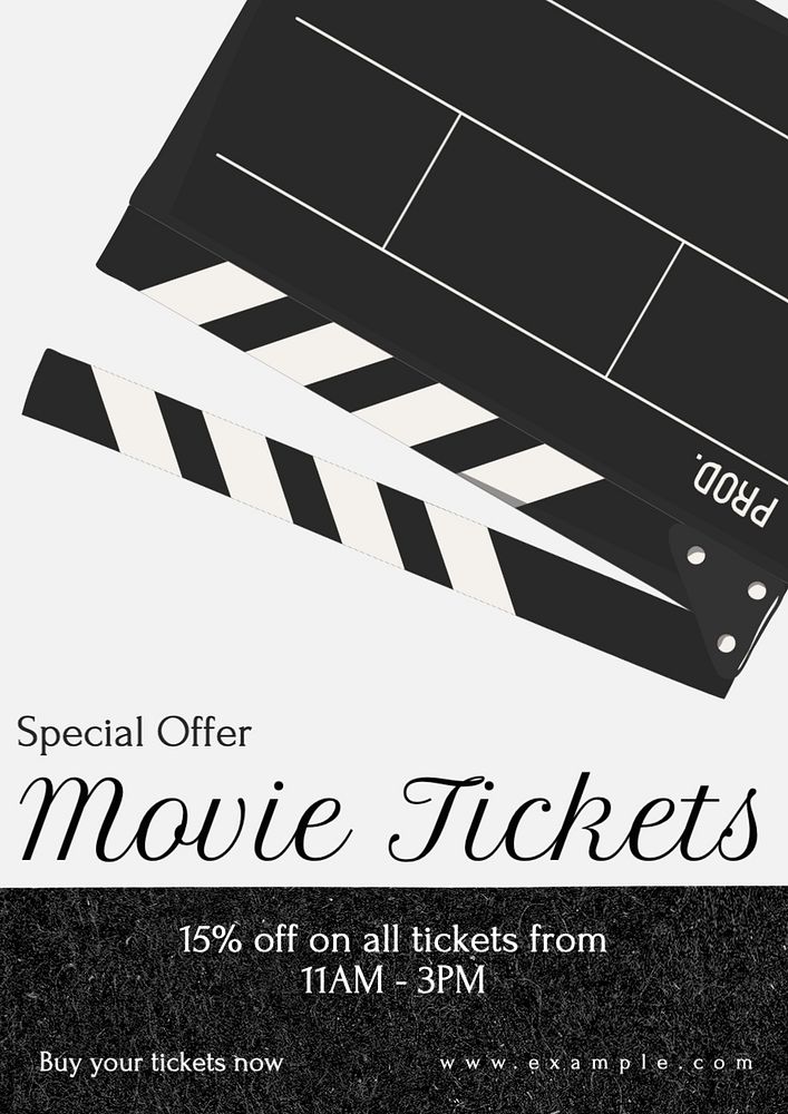 Movies special offer poster template