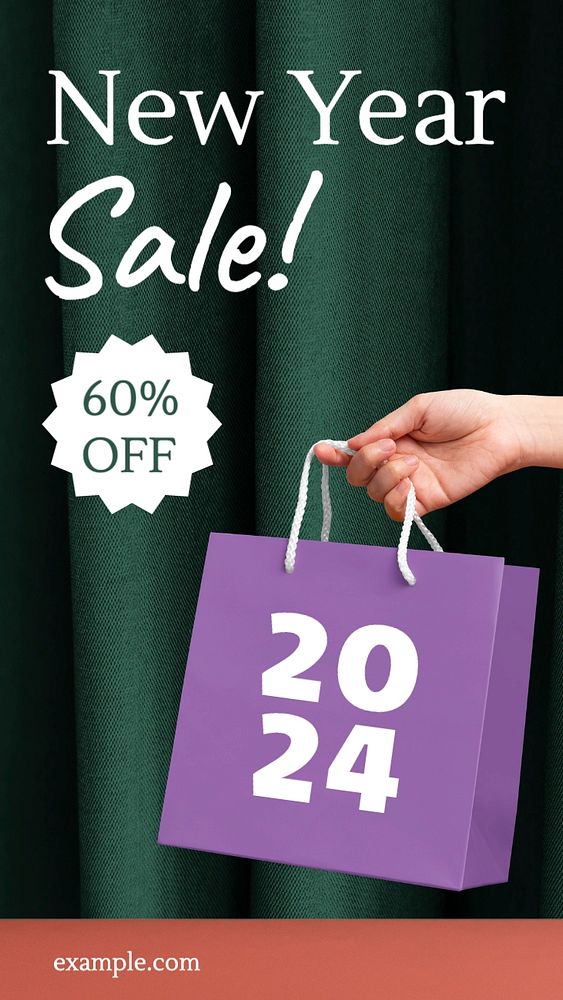 New year sale Facebook story template