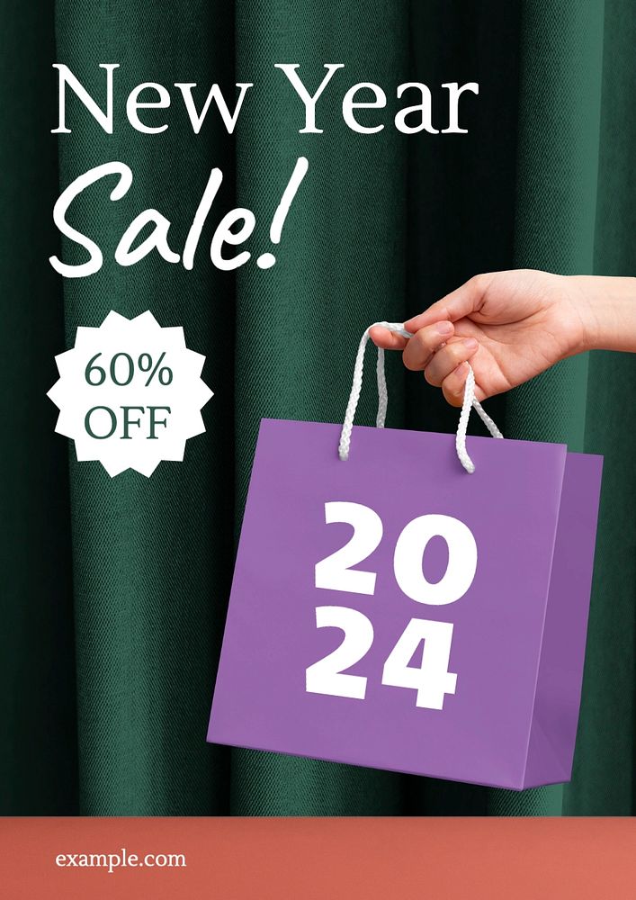 New year sale poster template