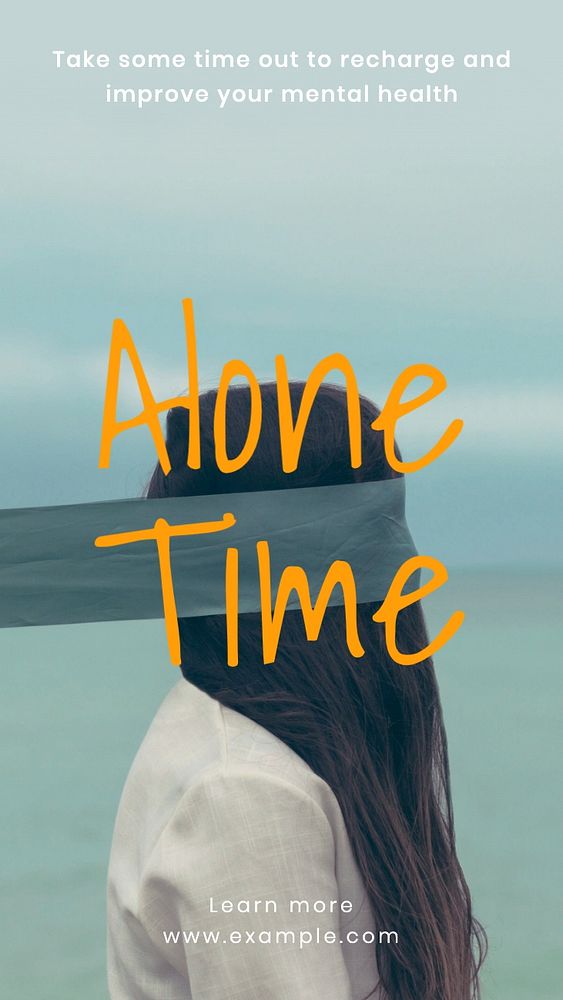 Alone time Facebook story template