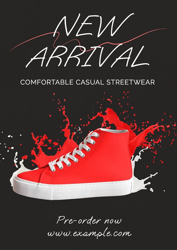 Streetwear new arrival poster template