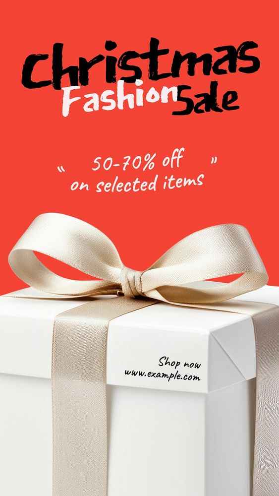 Christmas fashion sale Facebook story template