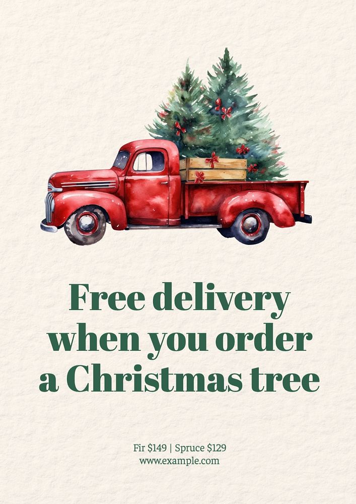 Free delivery poster template