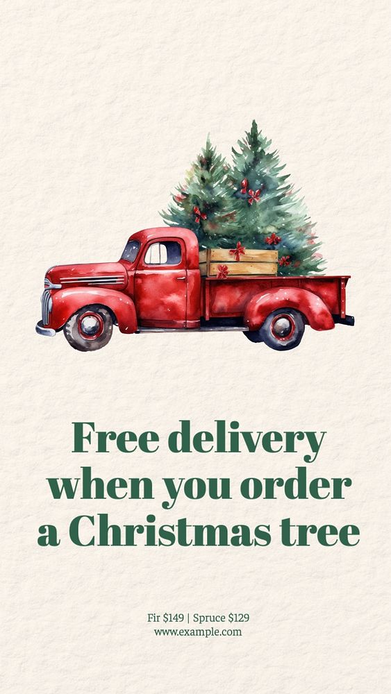 Free delivery Facebook story template