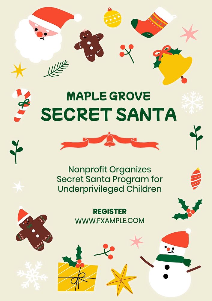 Secret Santa poster template