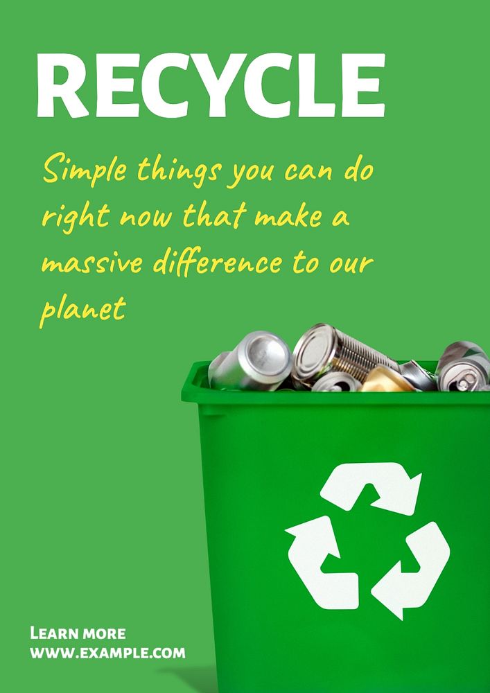 Recycling poster template