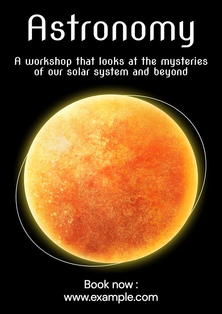 Astronomy workshop poster template