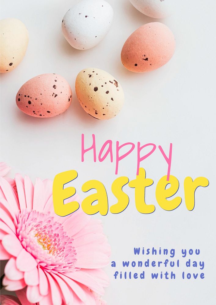 Happy Easter poster template