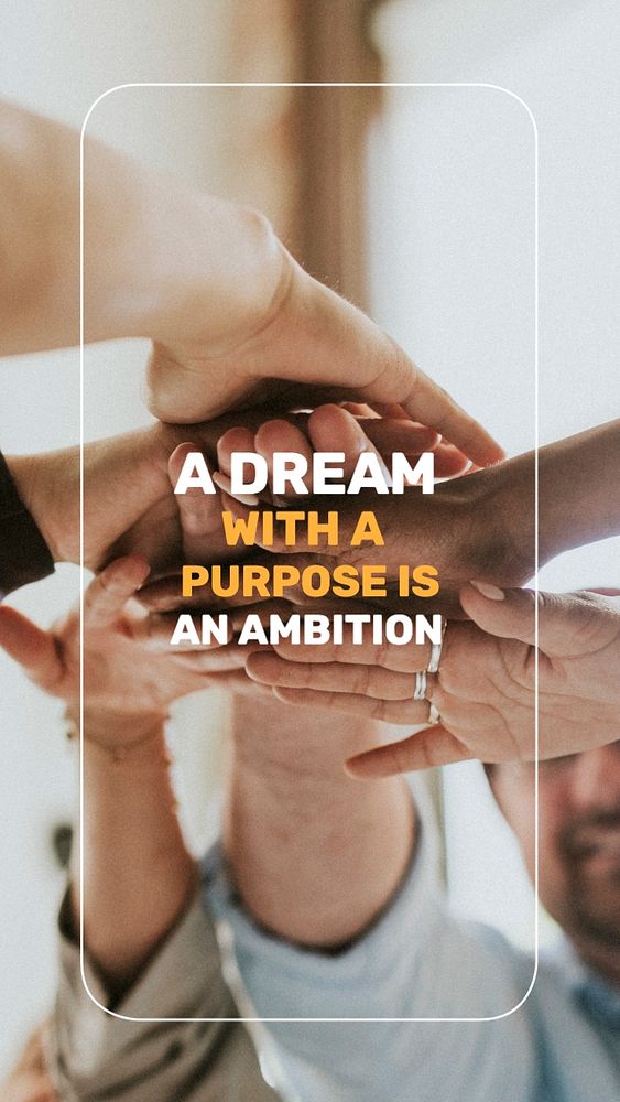 Dream purpose ambition Facebook story template