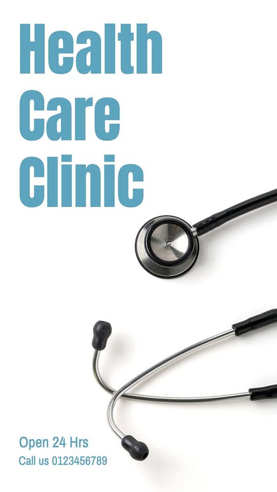 Health care clinic Facebook story template