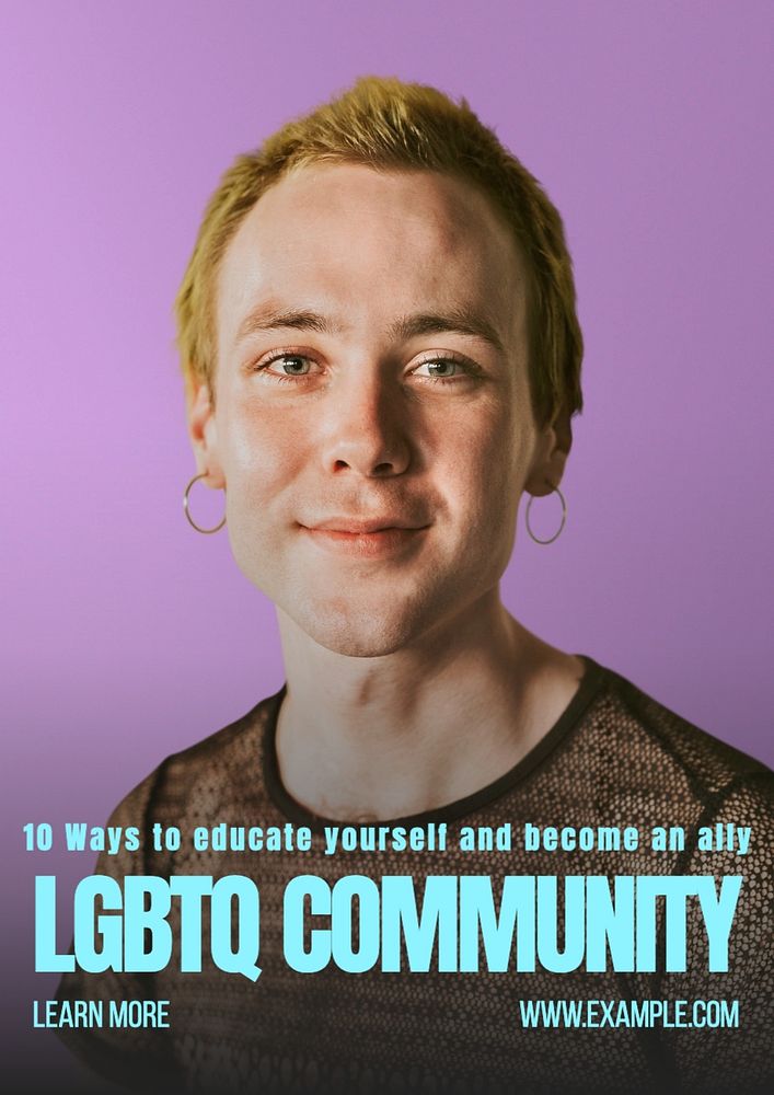 LGBTQ community poster template