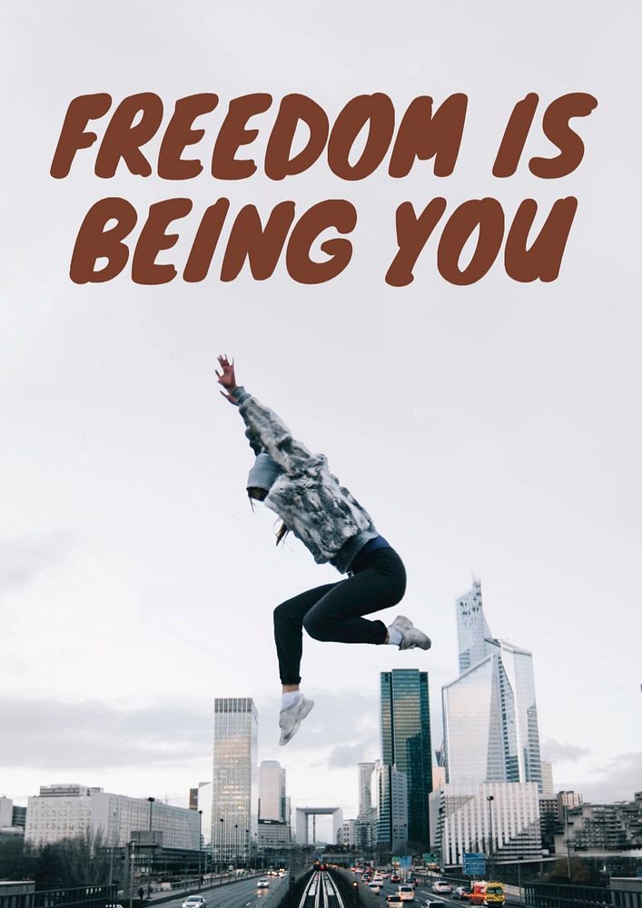 Freedom quote poster template