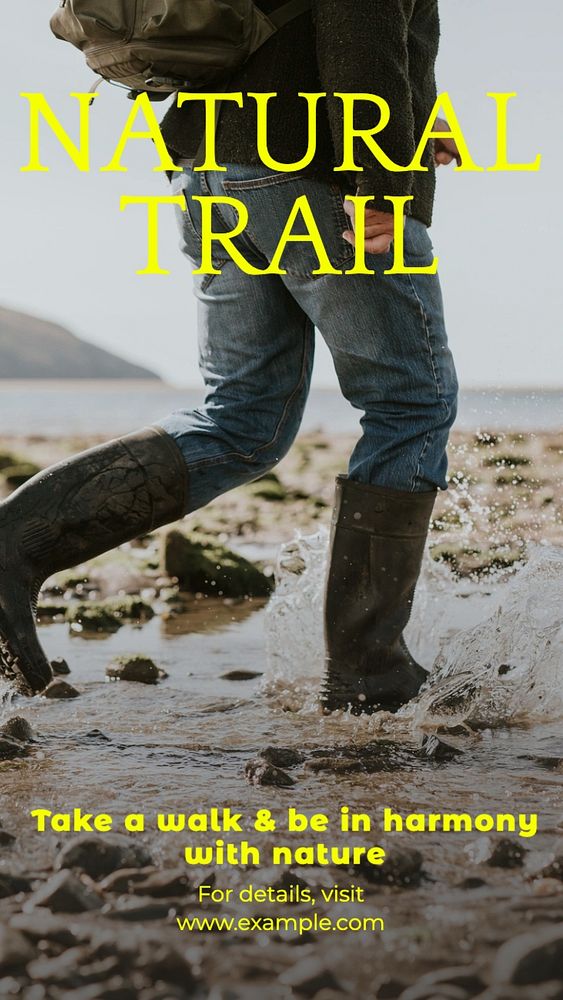 Natural trail Facebook story template