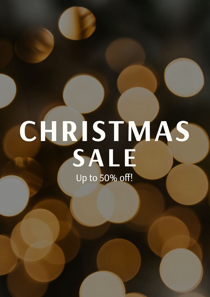 Christmas sale poster template