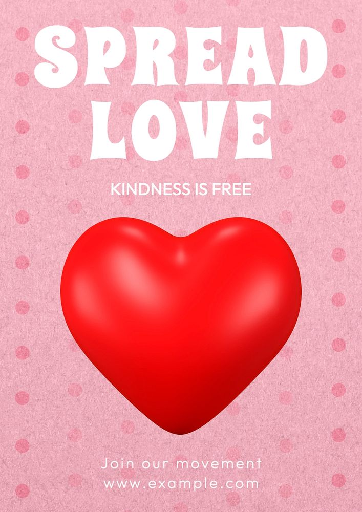 Spread love poster template