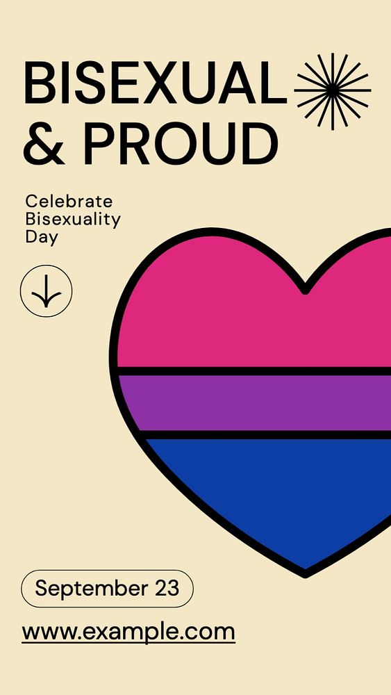 Bisexual and proud Facebook story template