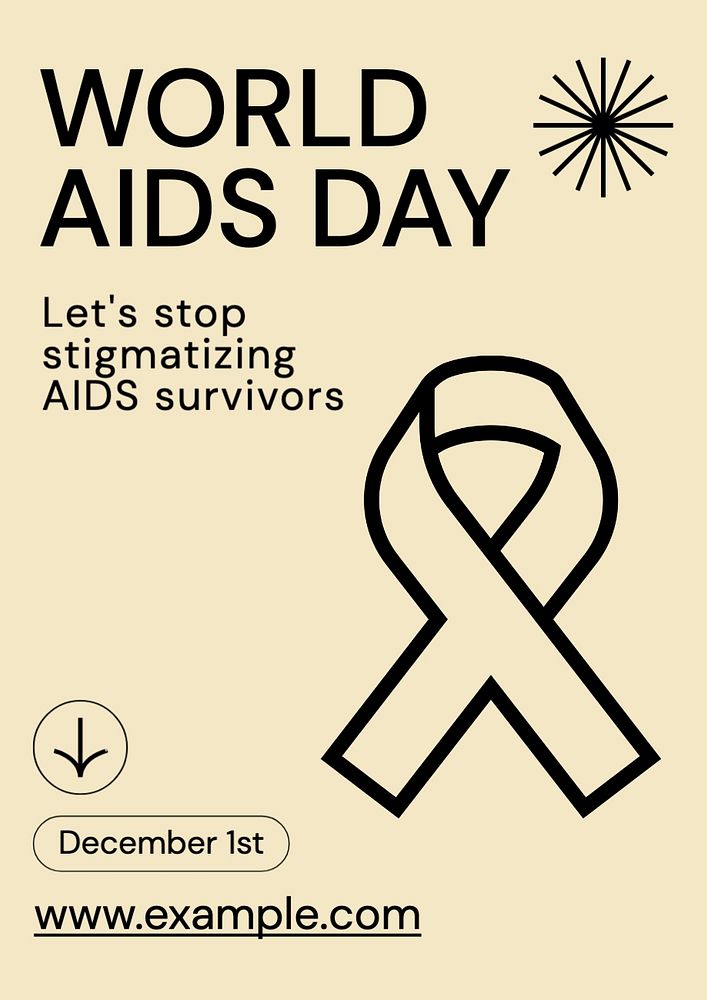 World AIDS day poster template